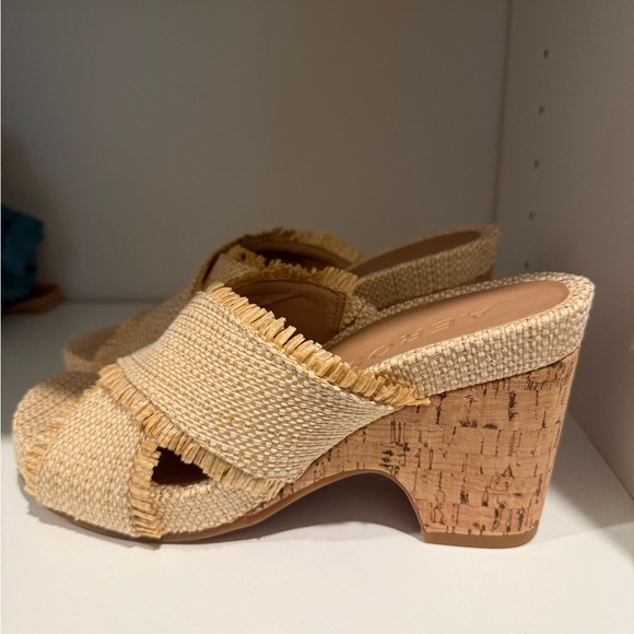 Beige Brand New Woven Heeled Mules. Never worn - Picture 1 of 8